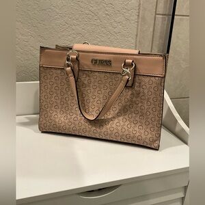GUESS Blush Beige Signature Logo Purse